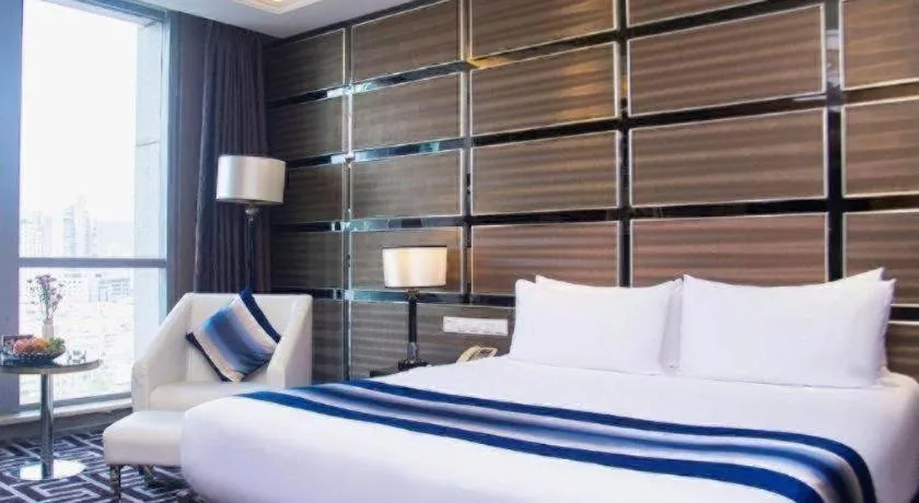 Bed in Brigh Radiance Hotel Yantai
