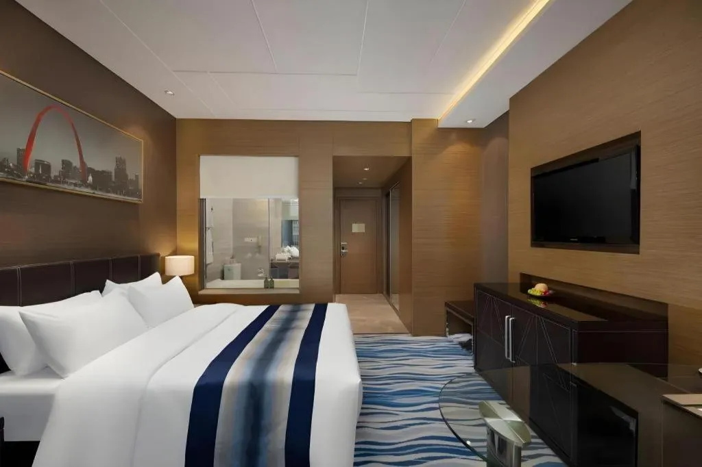 Bed in Brigh Radiance Hotel Yantai