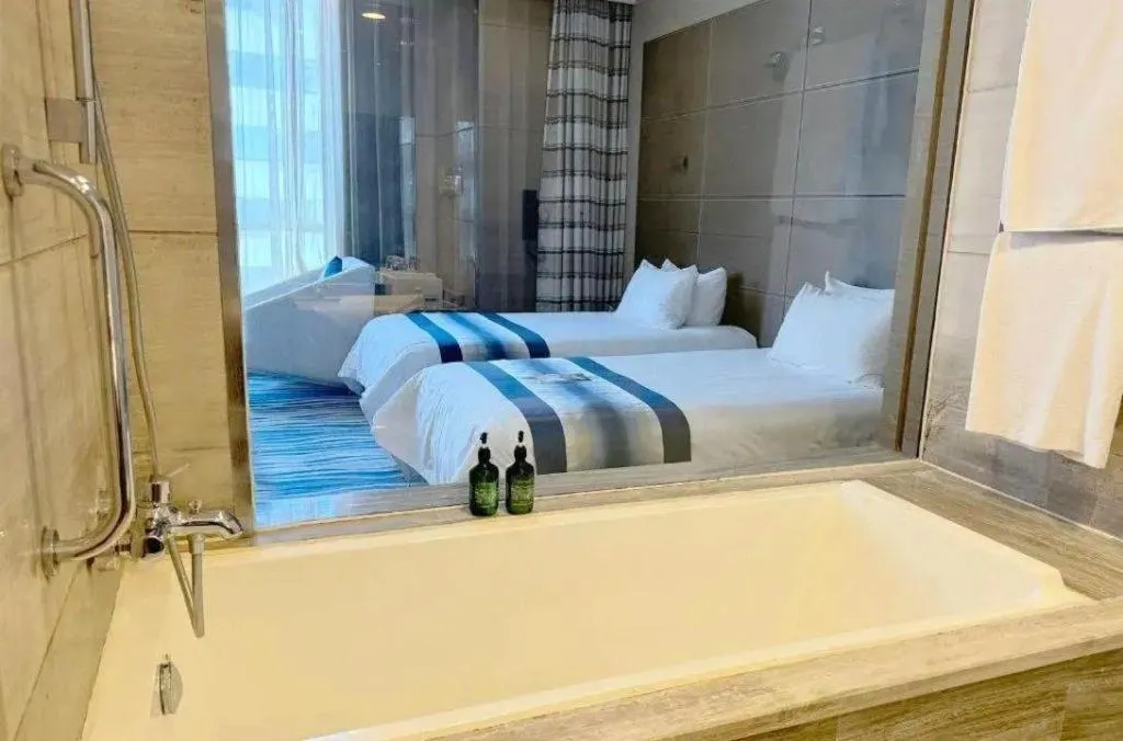 Bed in Brigh Radiance Hotel Yantai