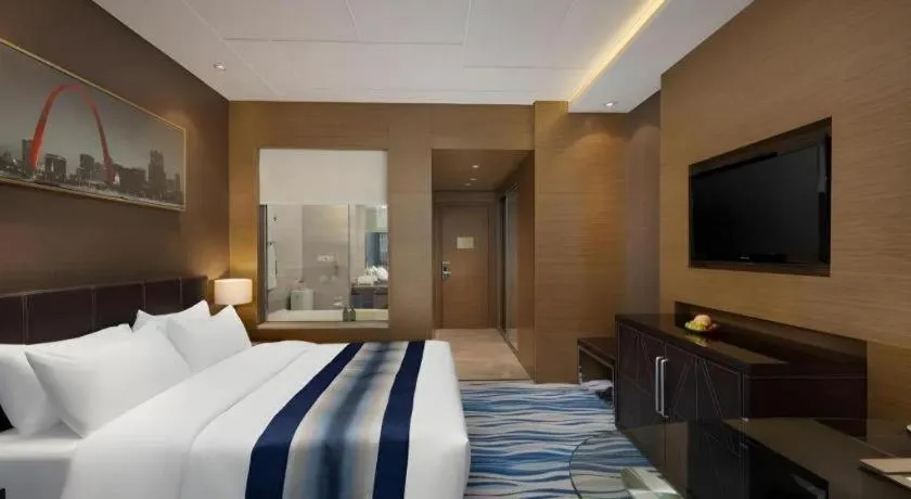 Bed in Brigh Radiance Hotel Yantai