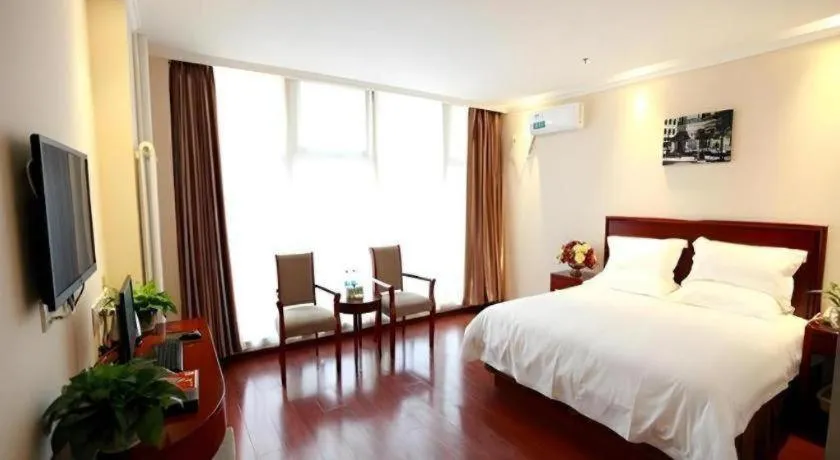 Bed in GreenTree Inn Beijing Miyun Changcheng Huandao Express Hotel