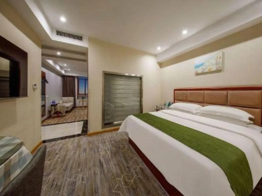 Bed in GreenTree Inn Jiangsu Changzhou Henglin Town Shuntong Road Express Hotel
