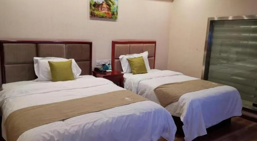 Bed in GreenTree Inn Jiangsu Changzhou Henglin Town Shuntong Road Express Hotel