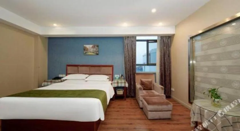 Bed in GreenTree Inn Jiangsu Changzhou Henglin Town Shuntong Road Express Hotel