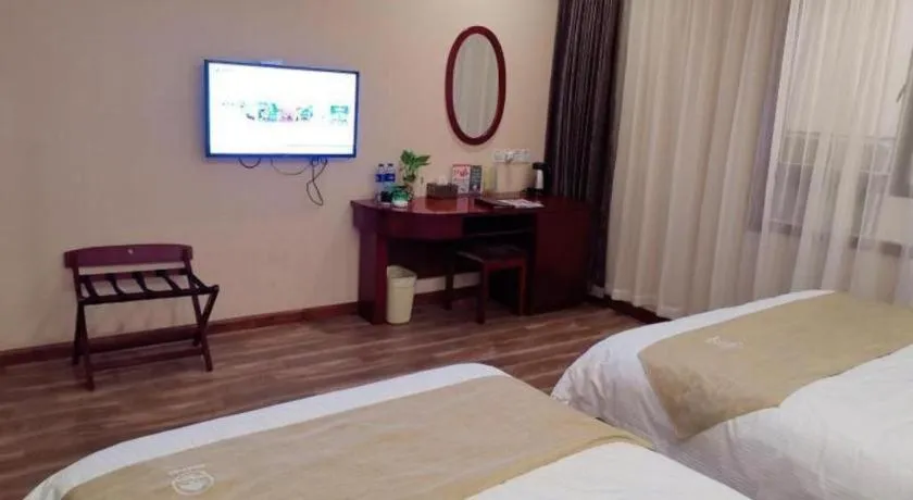 Bed in GreenTree Inn Jiangsu Changzhou Henglin Town Shuntong Road Express Hotel