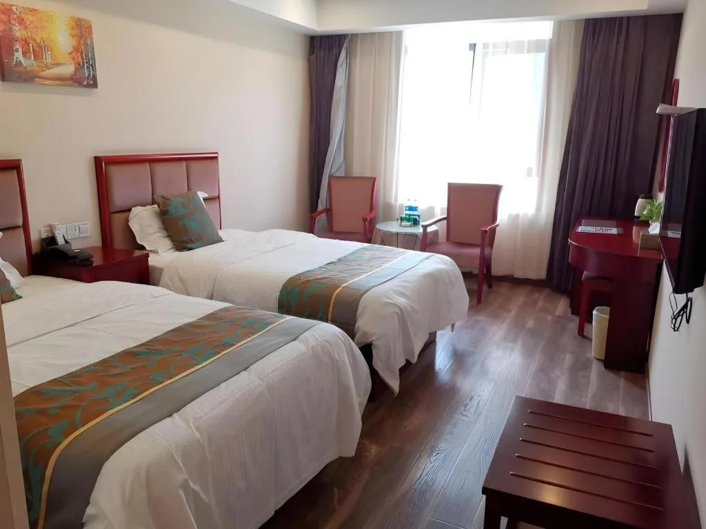 Bed in GreenTree Inn Jiangsu Changzhou Henglin Town Shuntong Road Express Hotel