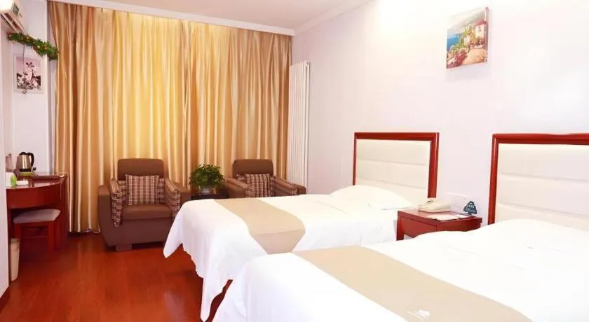 Bed in GreenTree Inn Yinchuan Pedestrian Street East Liqun Street Express Hotel