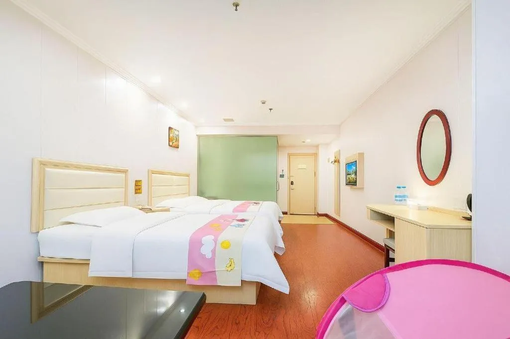 Bed in GreenTree Inn Yinchuan Pedestrian Street East Liqun Street Express Hotel