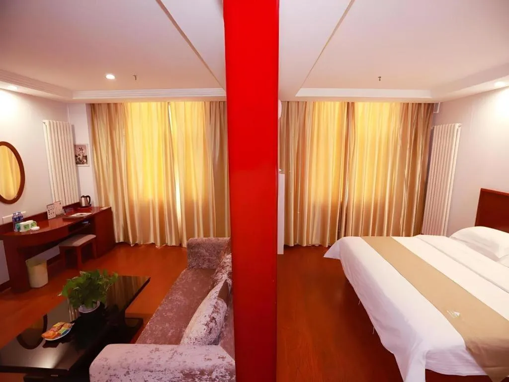 Bed in GreenTree Inn Yinchuan Pedestrian Street East Liqun Street Express Hotel