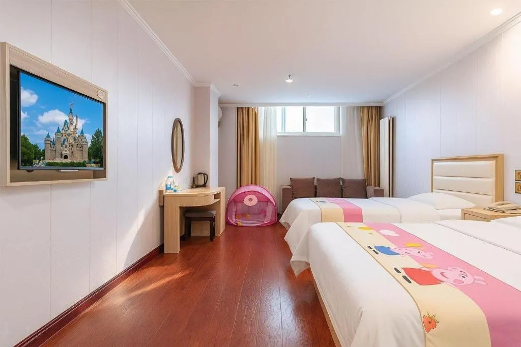 Bed in GreenTree Inn Yinchuan Pedestrian Street East Liqun Street Express Hotel