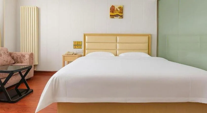 Bed in GreenTree Inn Yinchuan Pedestrian Street East Liqun Street Express Hotel