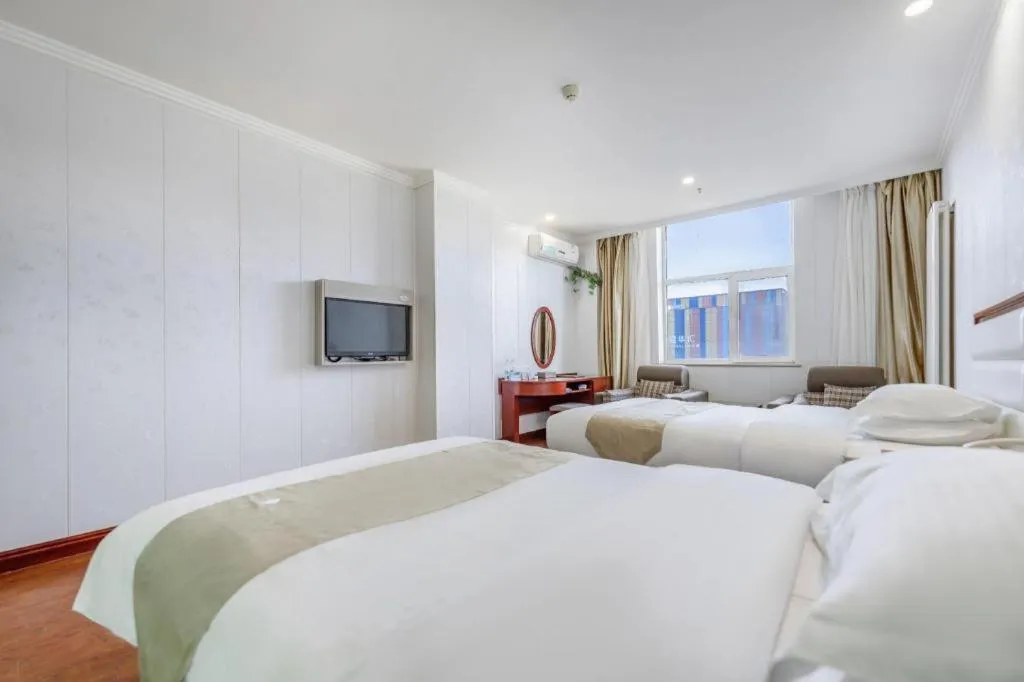 Bed in GreenTree Inn Yinchuan Pedestrian Street East Liqun Street Express Hotel