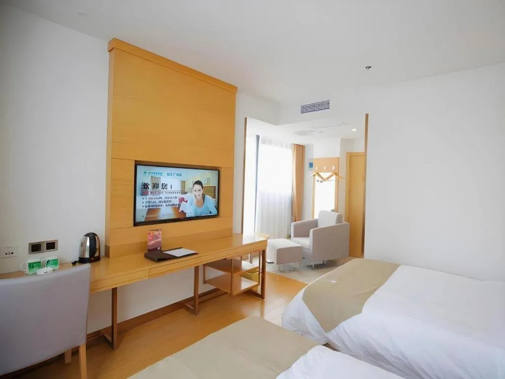 Bed in GreenTree Inn Suzhou Changshu North Haiyu Road Changhui Square Express Hotel