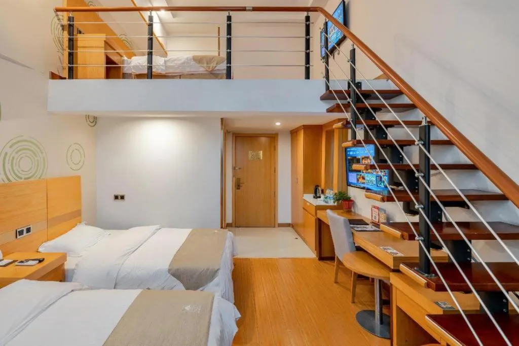 Bed in GreenTree Inn Suzhou Changshu North Haiyu Road Changhui Square Express Hotel