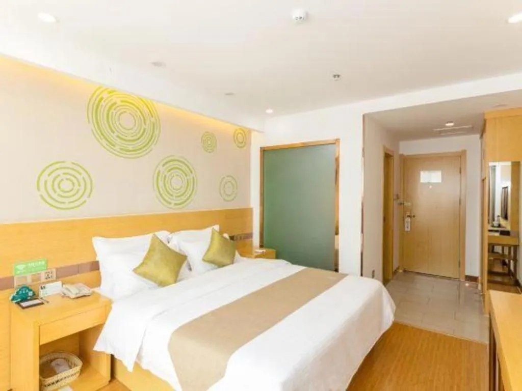 Bed in GreenTree Inn Qufu High Speed Railway Station