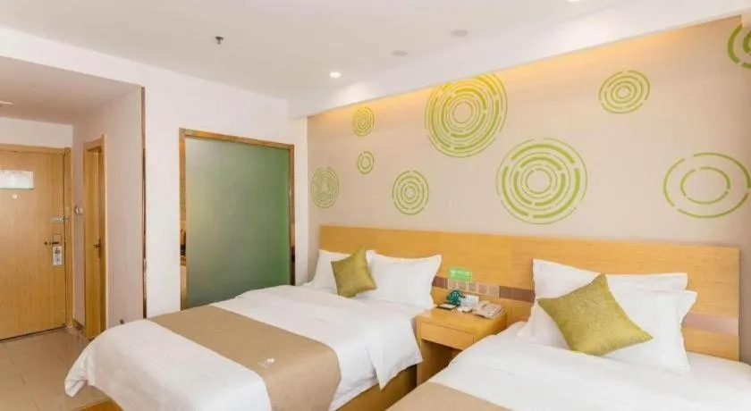 Bed in GreenTree Inn Qufu High Speed Railway Station