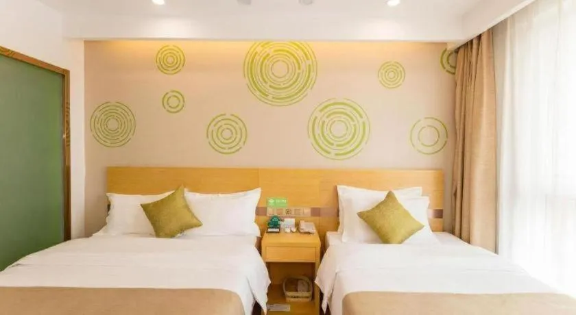 Bed in GreenTree Inn Qufu High Speed Railway Station