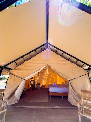 Patio, Bed in Slumber Party Beach Club and Resort Koh Phangan