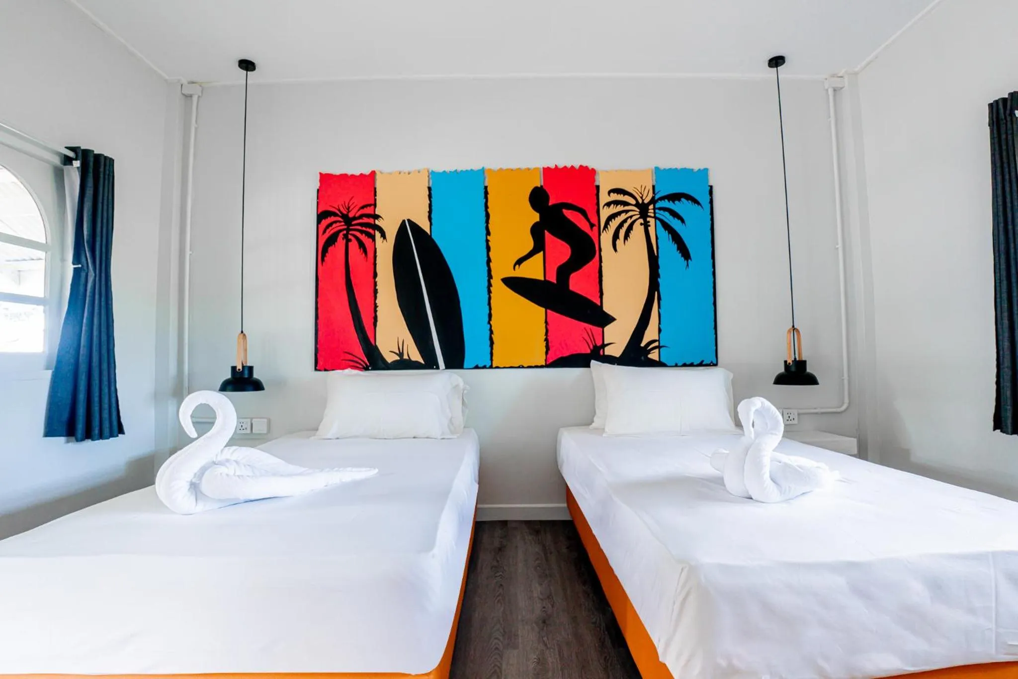 Bed in Slumber Party Beach Club and Resort Koh Phangan