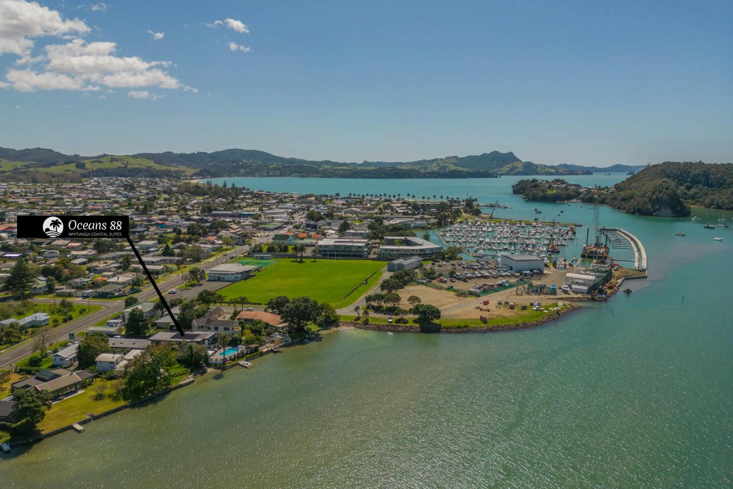 Bird's eye view in Oceans 88 Whitianga Coastal Suites