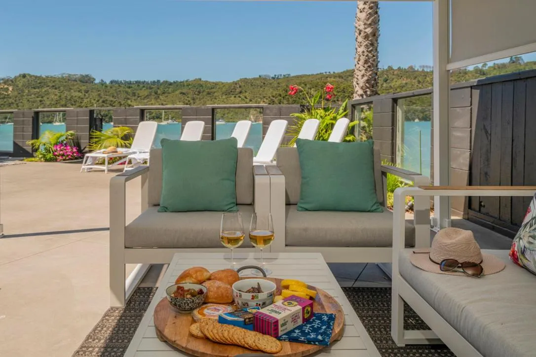 Seating area in Oceans 88 Whitianga Coastal Suites