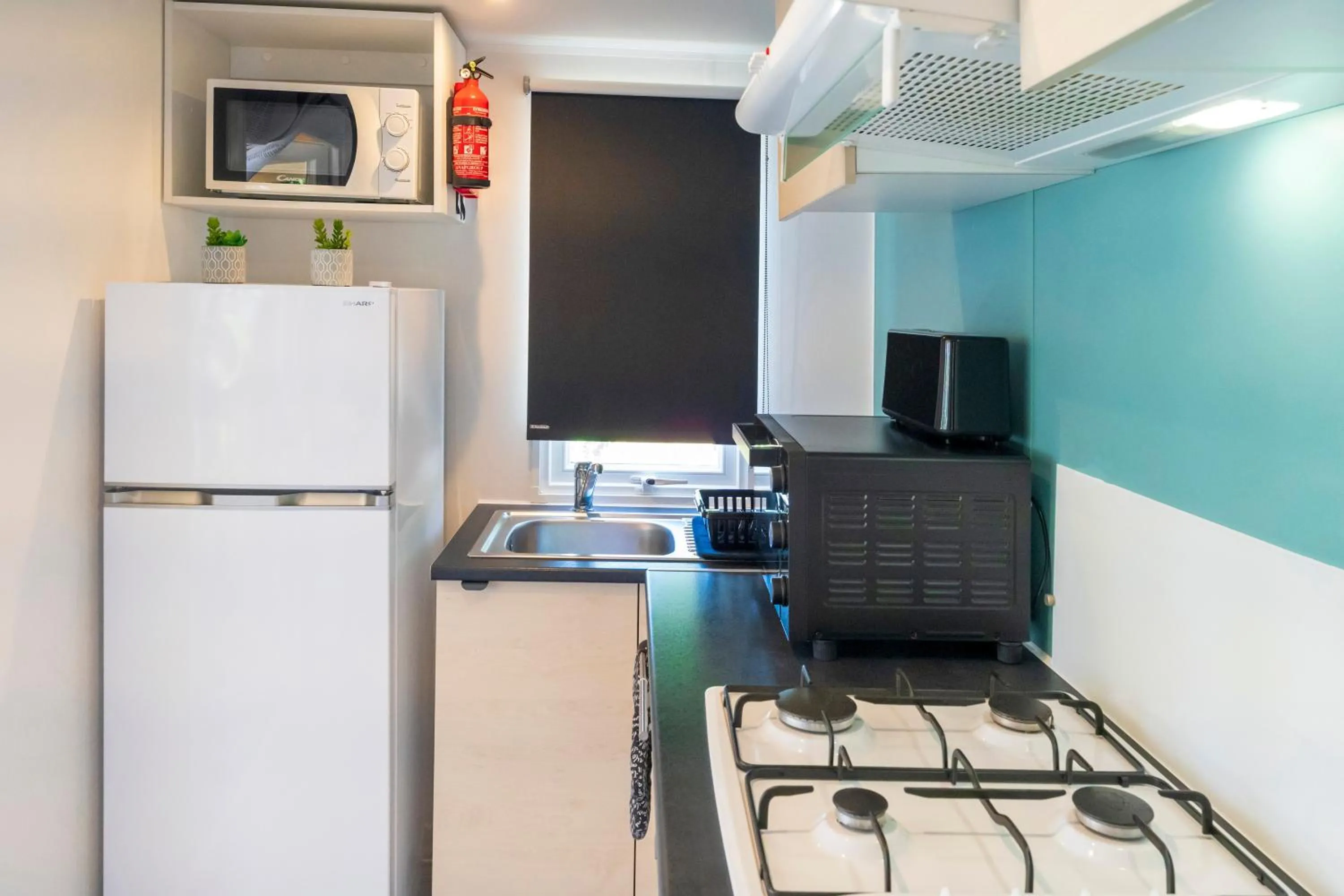 Kitchen or kitchenette in Camping Les Oyats