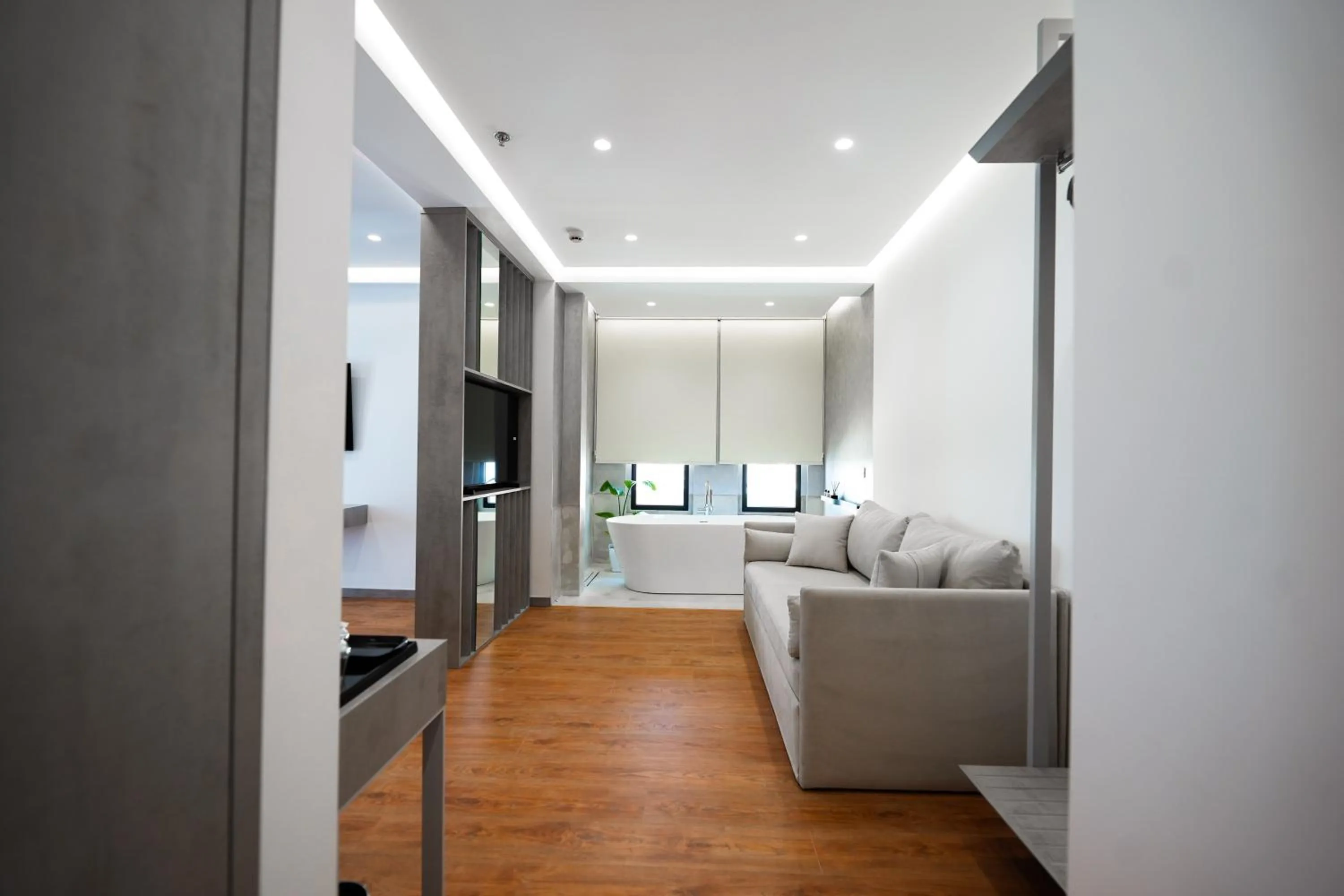 Seating area in Naos Luxury Hotel