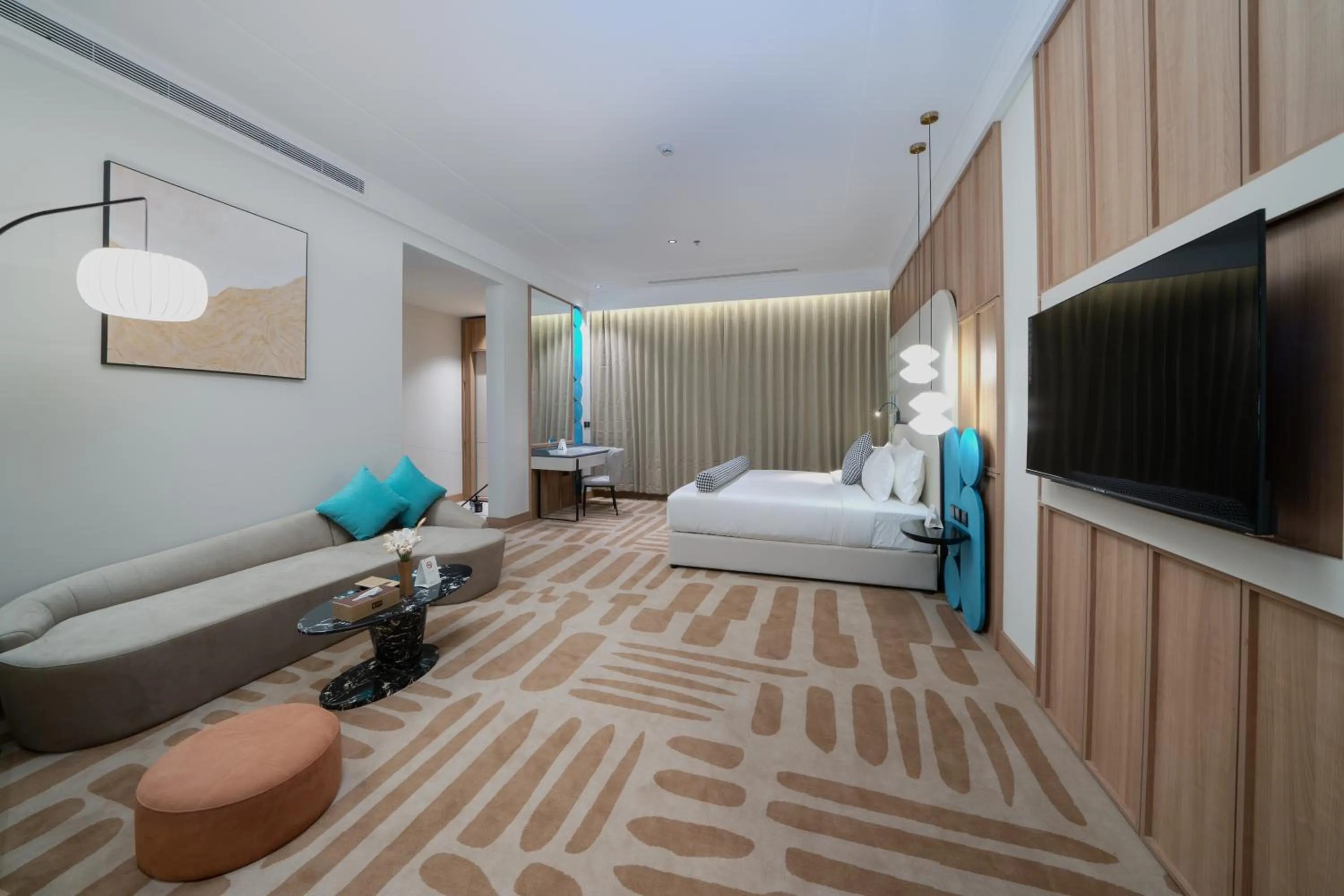 Communal lounge/ TV room, Bed in Sunway Tabuk Hotel