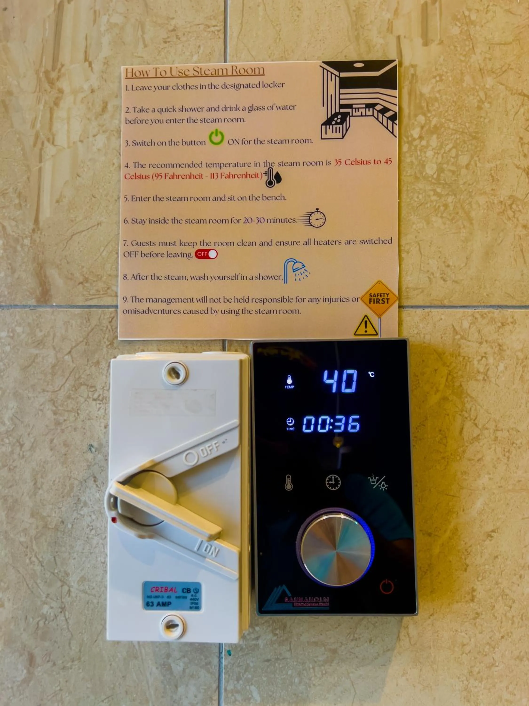 Steam room in Axon Residence KLCC - JD HOME