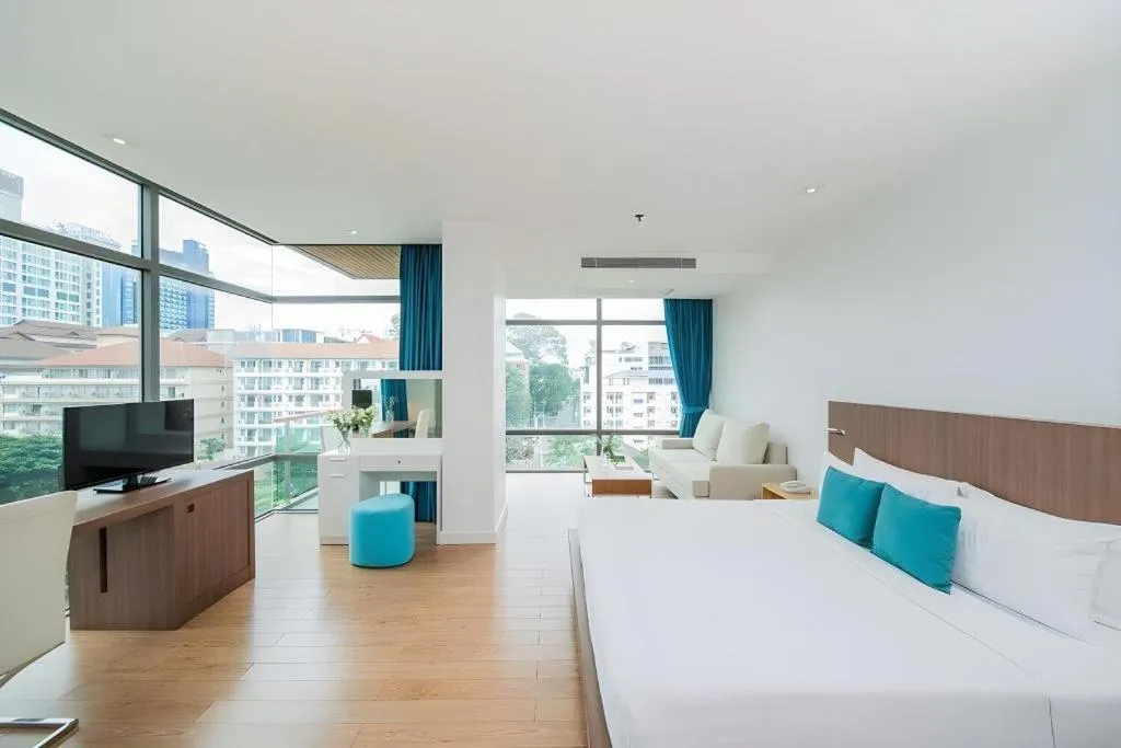 Bed in Seven Zea Chic Hotel