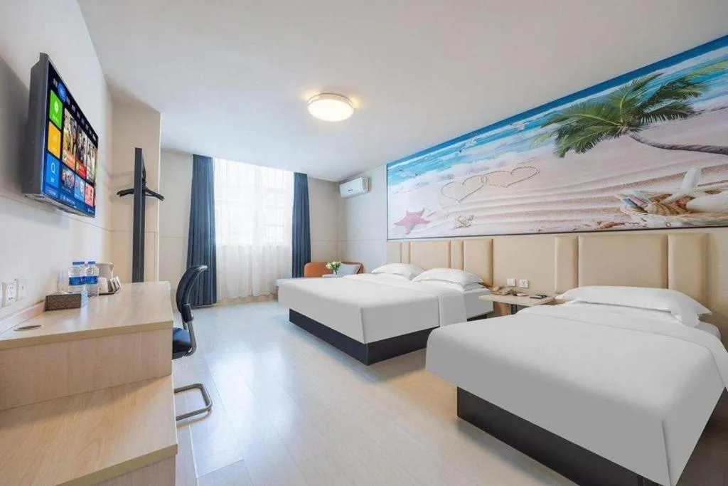 Bed in Jinjiang Inn Kunming Changshui Airport