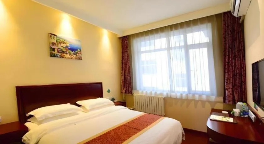 Bed in GreenTree Inn Shandong Yantai Penglai Pavilion Bus station Express Hotel