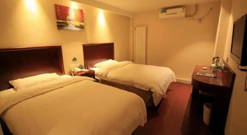 Bed in GreenTree Inn Shandong Yantai Penglai Pavilion Bus station Express Hotel