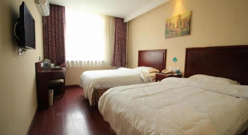 Bed in GreenTree Inn Shandong Yantai Penglai Pavilion Bus station Express Hotel