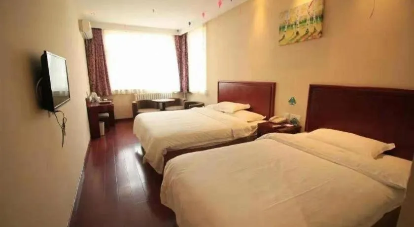Bed in GreenTree Inn Shandong Yantai Penglai Pavilion Bus station Express Hotel