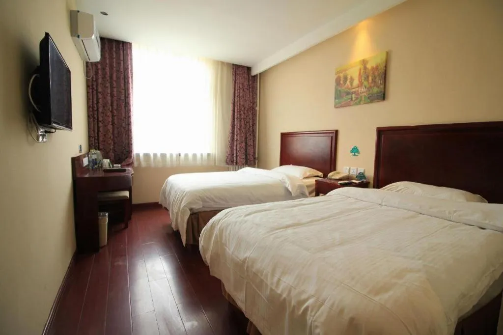 Bed in GreenTree Inn Shandong Yantai Penglai Pavilion Bus station Express Hotel