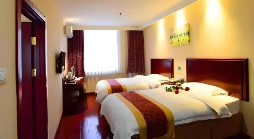 Bed in GreenTree Inn Shandong Yantai Penglai Pavilion Bus station Express Hotel
