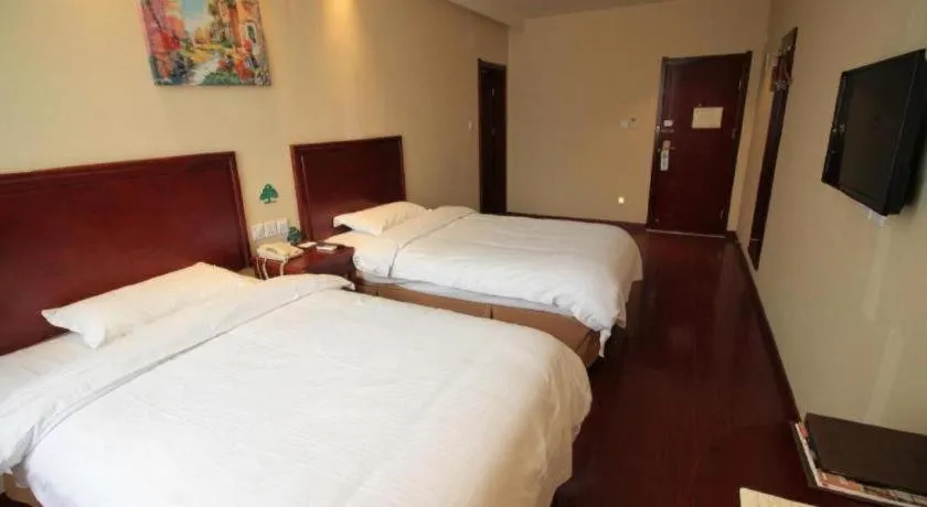 Bed in GreenTree Inn Shandong Yantai Penglai Pavilion Bus station Express Hotel