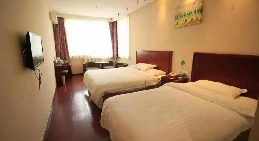 Bed in GreenTree Inn Shandong Yantai Penglai Pavilion Bus station Express Hotel