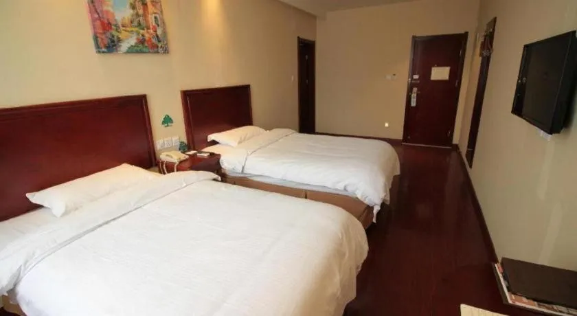 Bed in GreenTree Inn Shandong Yantai Penglai Pavilion Bus station Express Hotel
