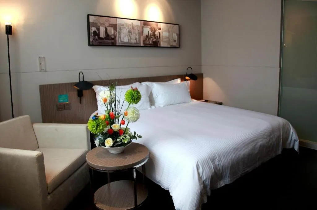 Bed in Jinjiang Inn Xi'an Zhonglou North Street Metro Station