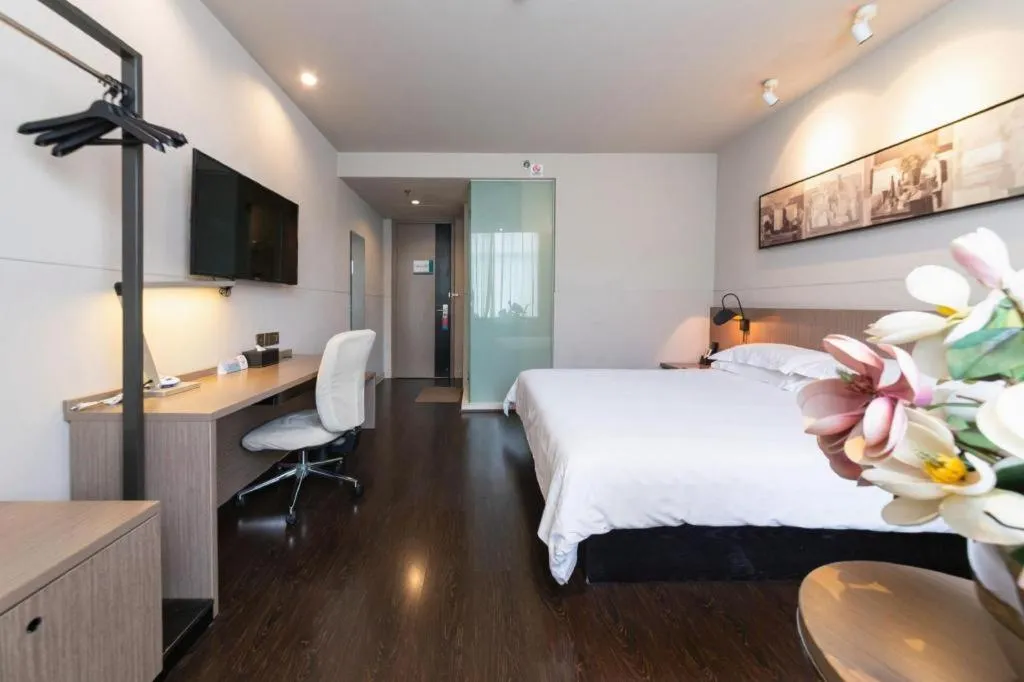 Bed in Jinjiang Inn Xi'an Zhonglou North Street Metro Station