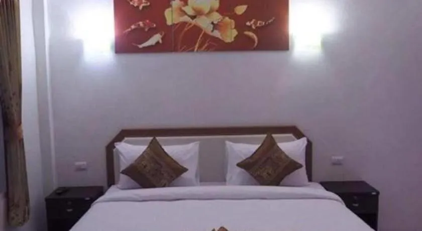 Bed in At night Airport Resort