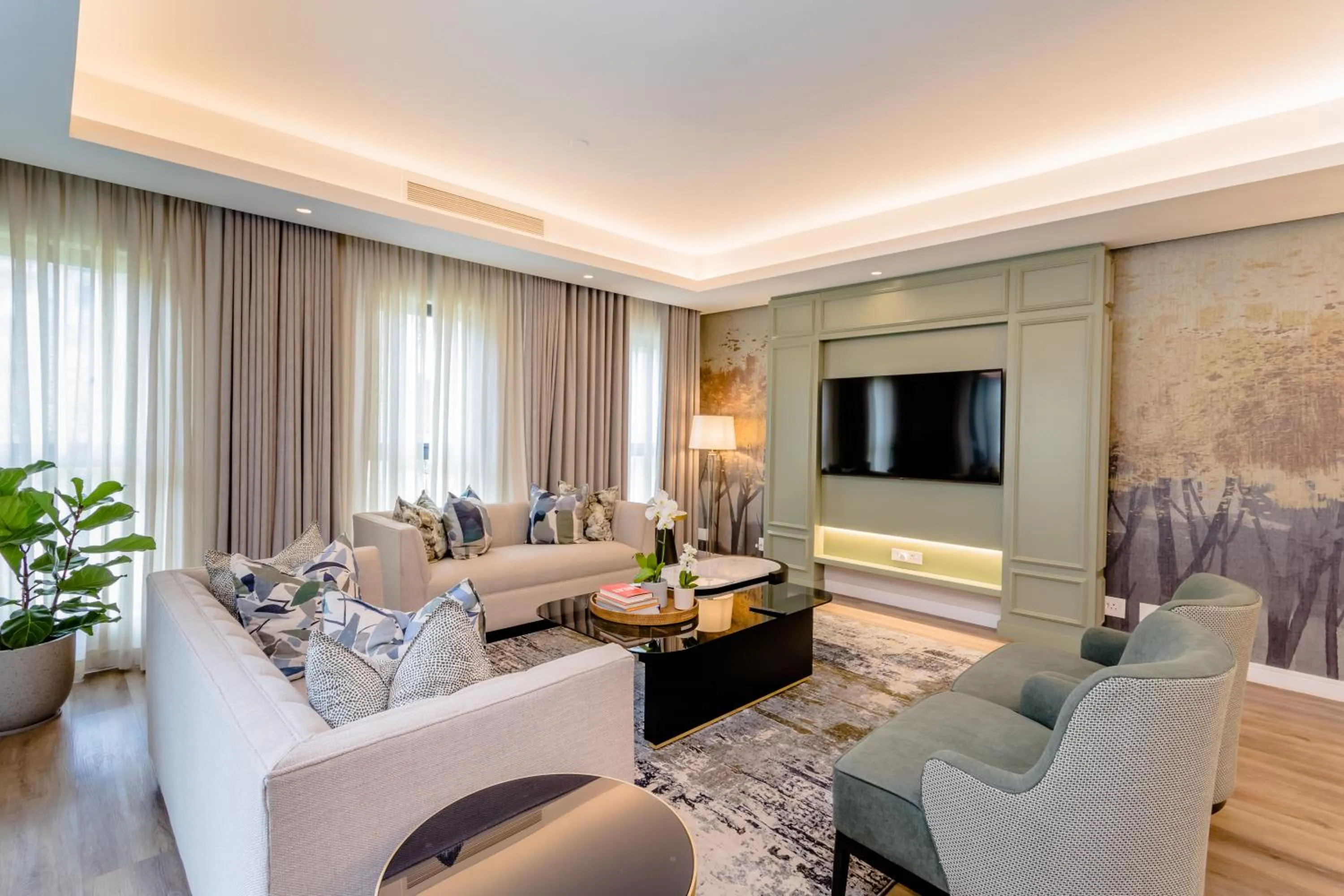 Living room in Steyn City Hotel by Saxon