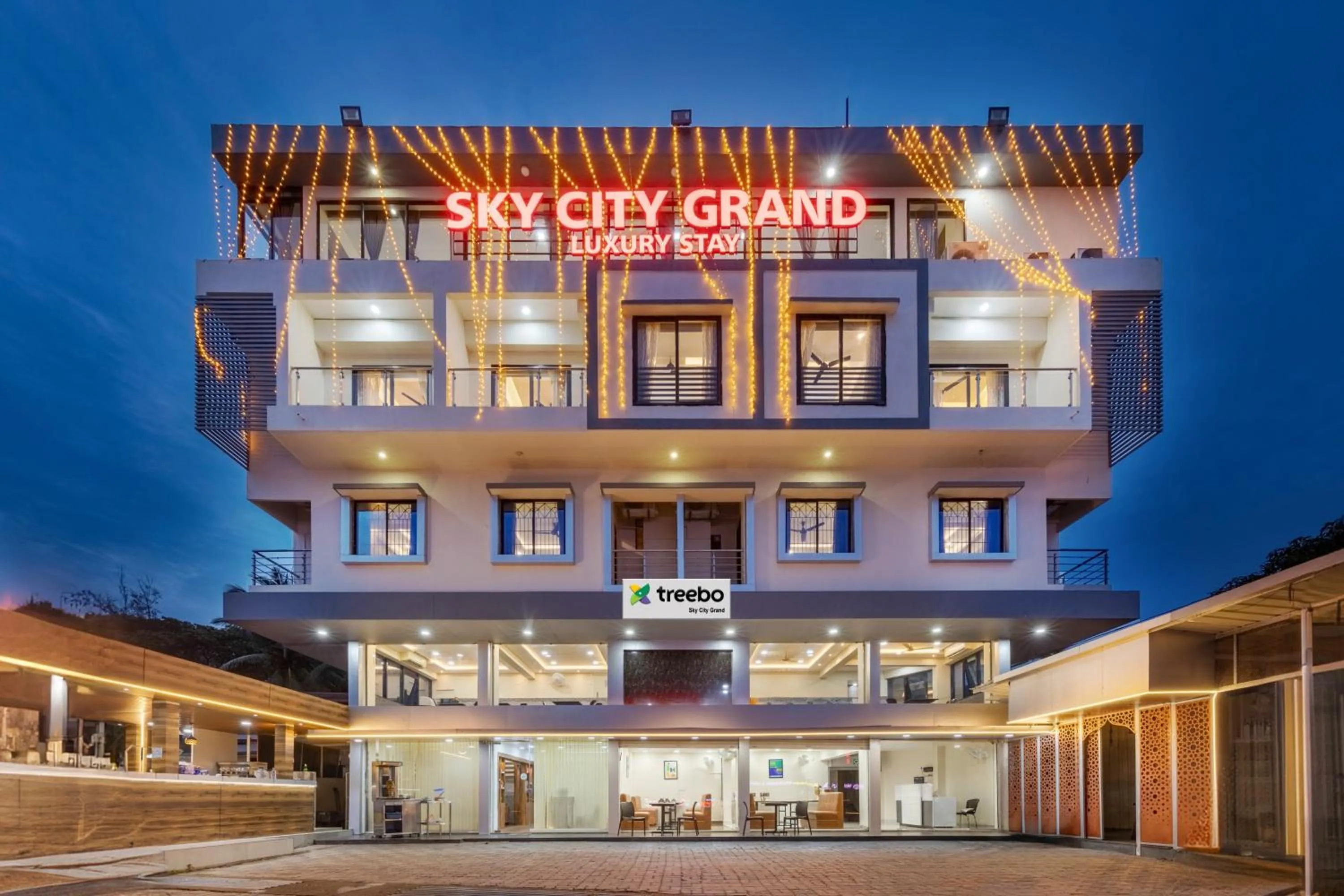 Facade/entrance in Treebo Sky City Grand, 5 Min From Mangalore Airport