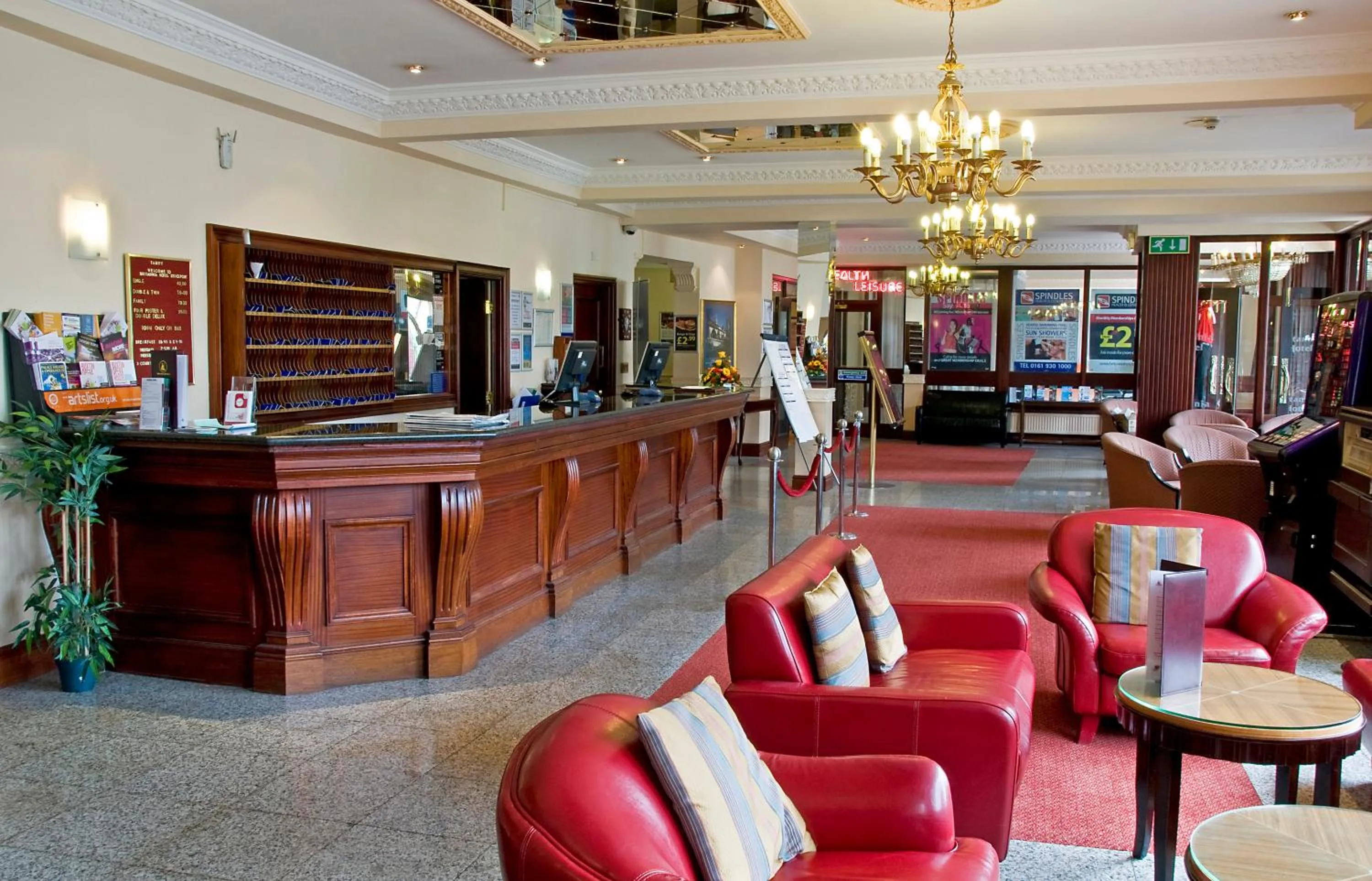 Lobby or reception in Britannia Hotel, Stockport
