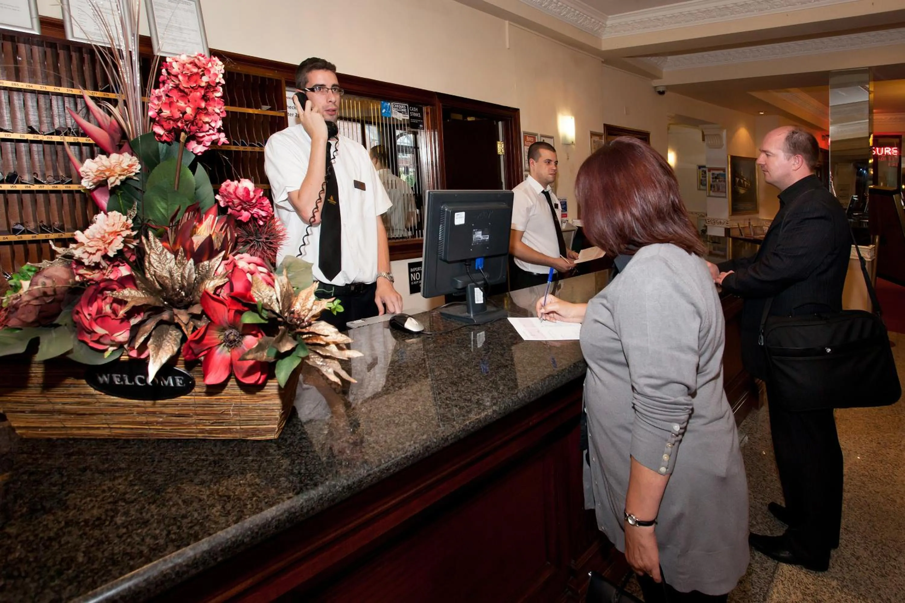 Staff in Britannia Hotel, Stockport