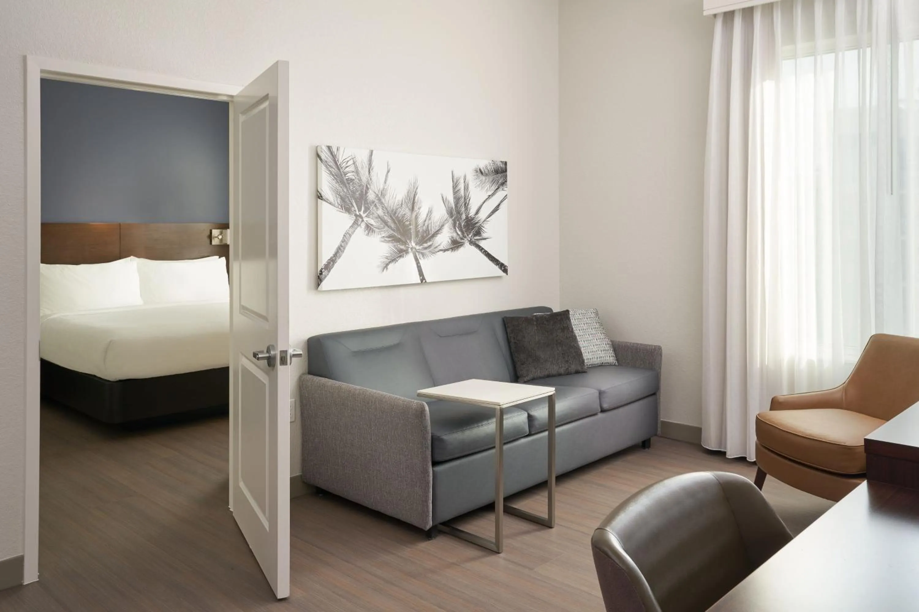 Living room, Bed in Residence Inn by Marriott West Palm Beach Downtown