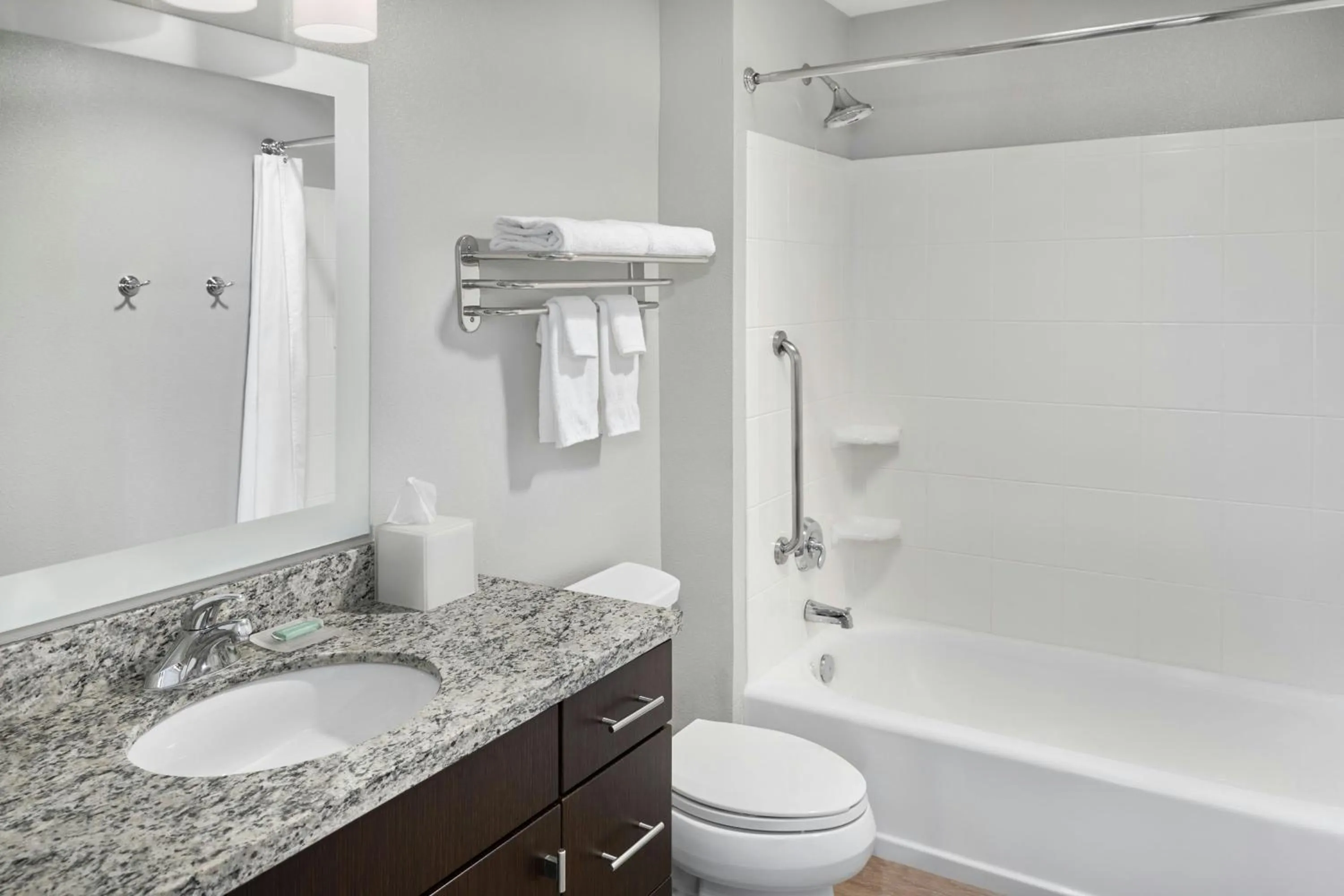 Bathroom in TownePlace Suites by Marriott Lawrence Downtown