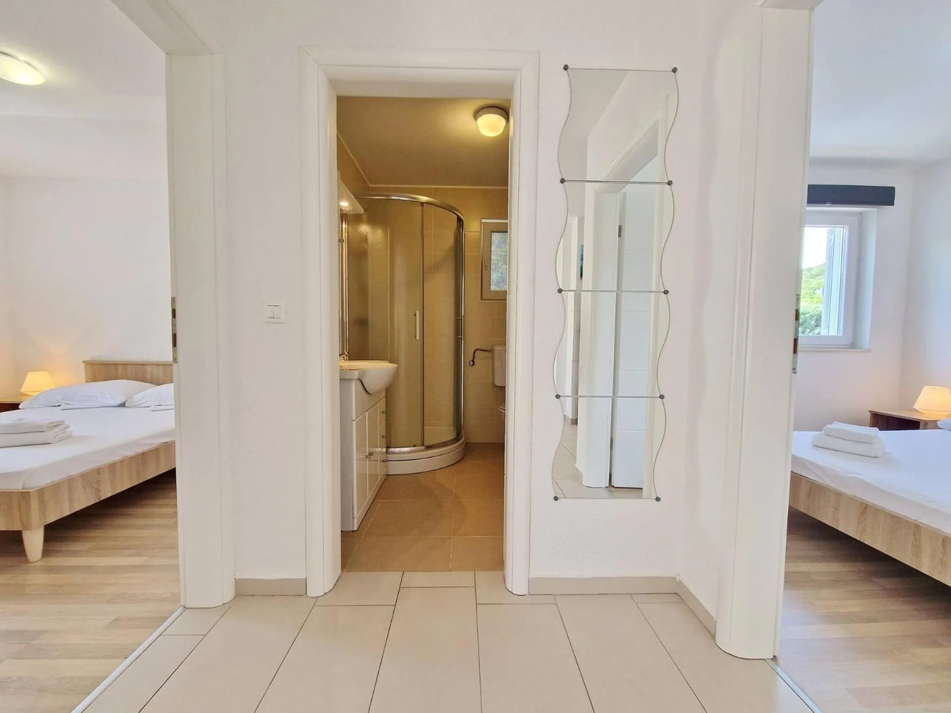 Bathroom, Bed in Apartment Pavlakovic